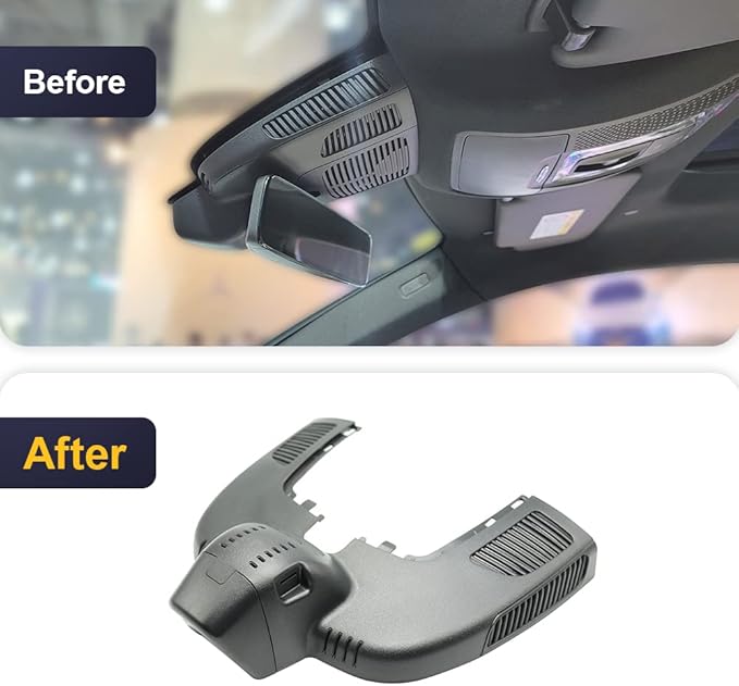 Fitcamx Front 4K+Rear 1080P Dash Cam for 2020-2026 Mercedes-Benz GLE GLS (Model D) Compare Cover Shape, OEM Style, 2 Way HD Video, WiFi & APP, G-Sensor, Loop Recording, Easy to Use, 128GB Card