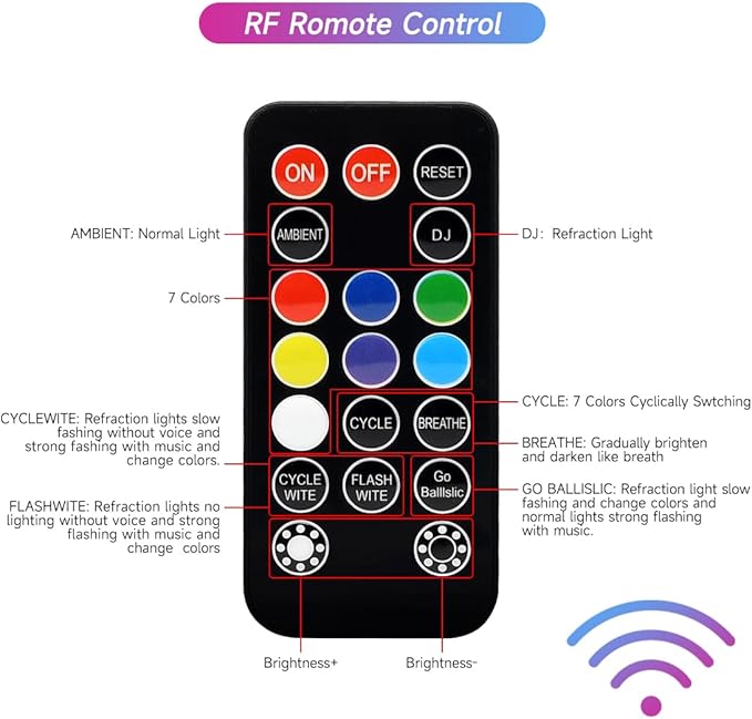 Car Led Lights Interior Wireless with Remote RGB Sound Control, USB Charge & Atmosphere Lights, Ambient Neon Accent Starry Lighting Kits, Wireless Interior Car Lights (2)