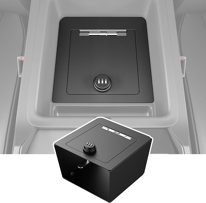 SZYANG Center Console Safe Organizer Compatible with 2023-2026 Honda Pilot Lock Box Console Safe Vault Center Console Manager Replacement for 2023-2026 Honda Pilot Accessories