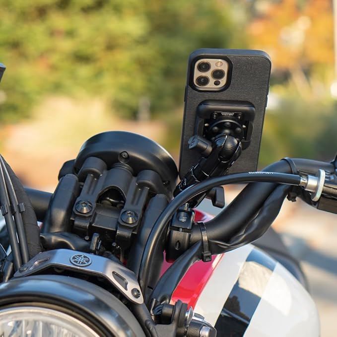 Peak Design Mobile Ball Mount Adapter, Locking, Qi2 Charging, SlimLink Mounting Technology, Push Button Release, Works with 20mm Ball-and-Socket Phone Mount for Car, Truck, Motorcycle, Boat and More