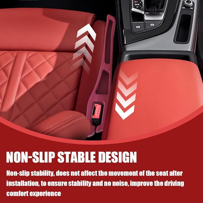 2PCS No Drop Seat Guard, Car Seat Gap Filler, Multi-Function Car Side Gap Filler for Prevent Items Falling, Universal Auto Blocker Between Seats Auto Organizer Accessories for Most Cars