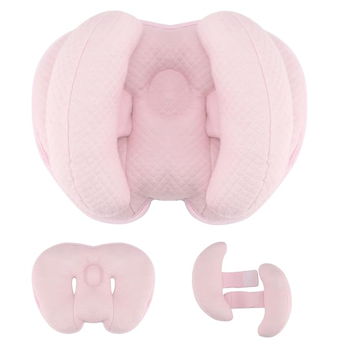 KAKIBLIN Baby Head Pillow, 2 in 1 Banana Neck Pillow for Baby, Babies Neck Pillows for Stroller, Adjustable Head Support Pillows for Newborn