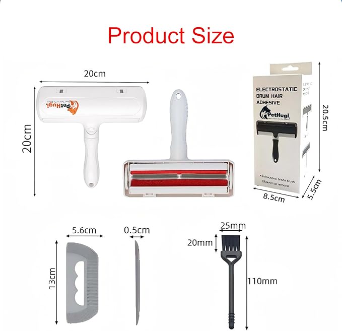 Pet Hair Removal Tool, Reusable Lint Roller for Pet Hair, Self Clean Cat Hair Remover with Dust Bin, Pet Hair Remover Roller, Dog Hair Remover for Couch,Furniture,Carpet,Sofa & Bedding.