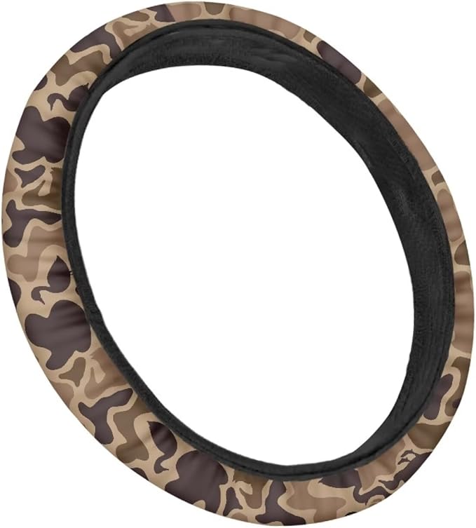 SEANATIVE Duck Camo Car Steering Wheel Cover, Easy to Disassemble, Non-Slip Soft Steering Wheel Cover, Universal Auto Decor Accessiores