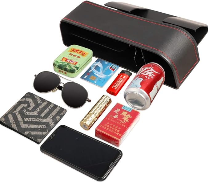 JEYODA Car Seat Gap Filler Organizer, Car Organizer Front Seat, Auto Console Side Storage Box with Cup Holders，Car Organizers and Storage for Holding Phone, Sunglasses, Wallet 1PC(pink)