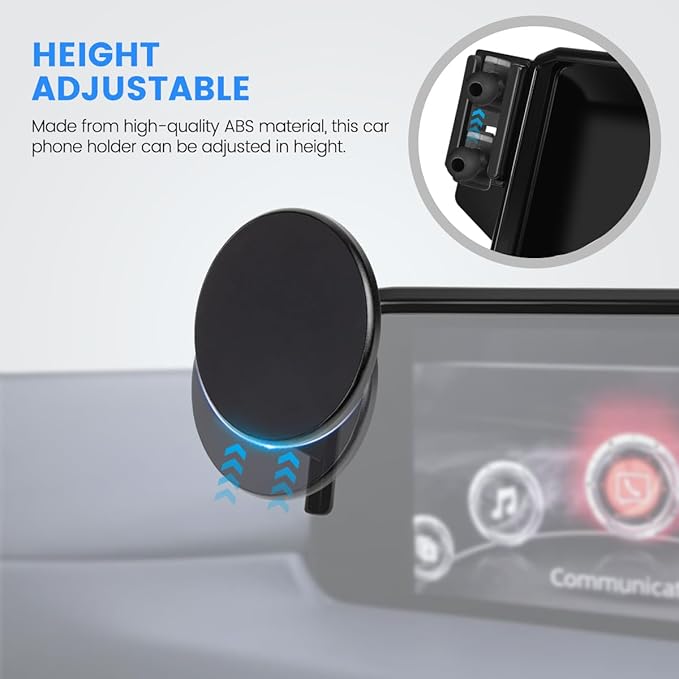 Car Phone Holder Fit for Mazda CX-5 CX5 2017-2020 Accessories 7-Inch Screen Fixed Clip, Cell Phone Mount Compatible with MagSafe Dash Mount Automobile Cradles Hands-Free 360° Rotation