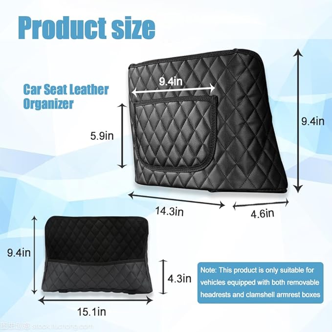 Car Net Pocket Handbag Holder, Large Capacity Leather Organizers and Storage Purse Holder for Car Between Seats, Universal Automotive Consoles & Backseat Organizer for Most Cars