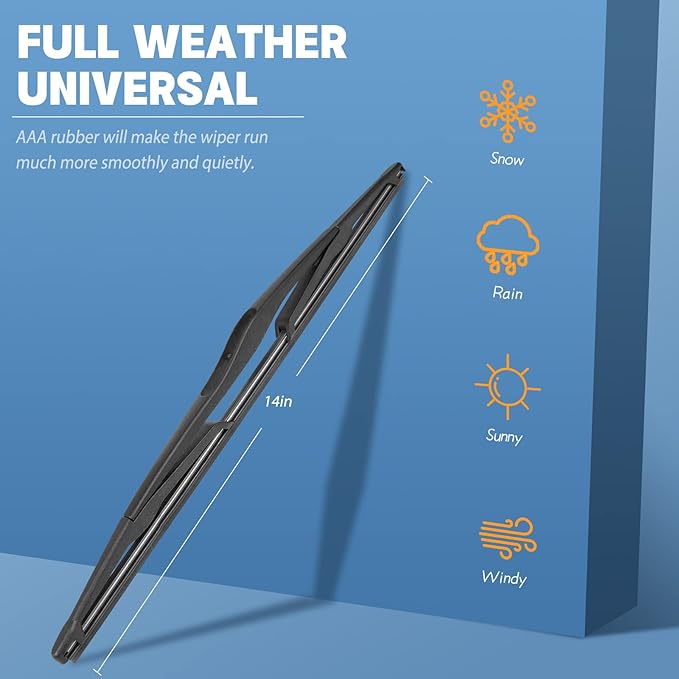 MIKKUPPA 21"+21"+14" Windshield Wipers - Replacement for 1999-2004 Land Rover Discovery 2 - All Season Front Wiper Blades with Rear, Pack of 3