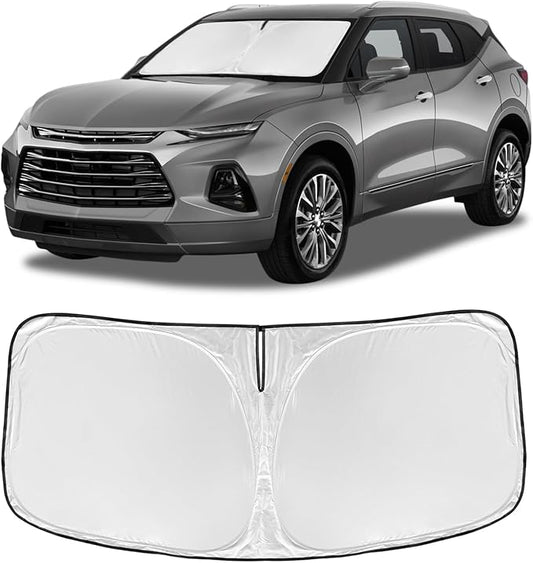 for Chevrolet Blazer 2019-2025 2026 Windshield Sun Shade - 4 Layers for Front Windows Shade Cover Custom Fit Blazer (NOT for EV) 250T Sun Visor Retractable Block UV Rays Car Accessories