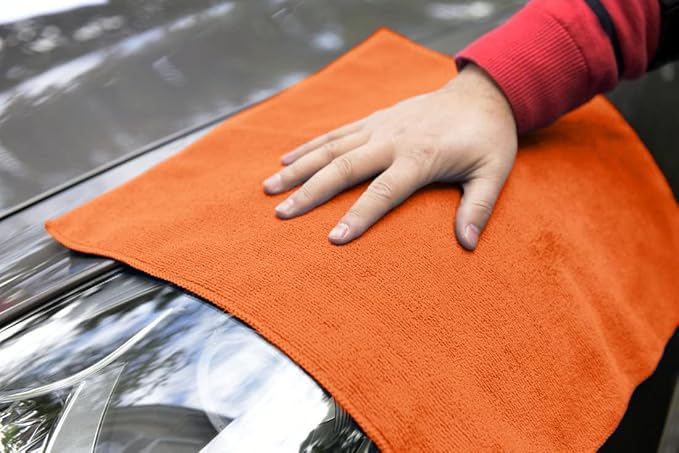 Avalon Towels Microfiber Cleaning Cloths (Value Pack of 48) - Size 16 x 16 Inches, Highly Absorbent Cleaning Rags, Lint Free, Reusable and Washable, Microfiber Towels for Cars