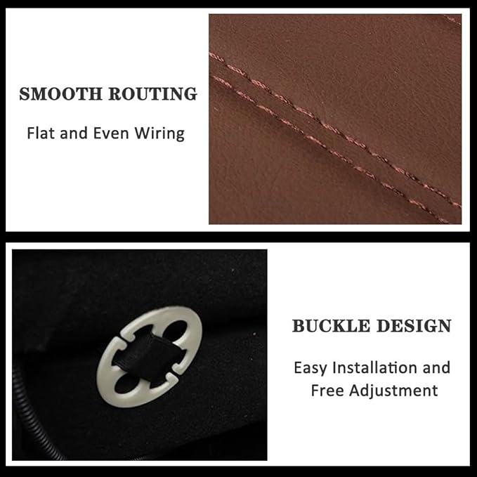Leather Car Seat Extender Cushion,Car Leg Extender Leg Support Pillow Universal Car Seat Leg Pad,Comfortable Leg Rest Extended Cushion Mat for Car Bus Train Home Office (Brown)