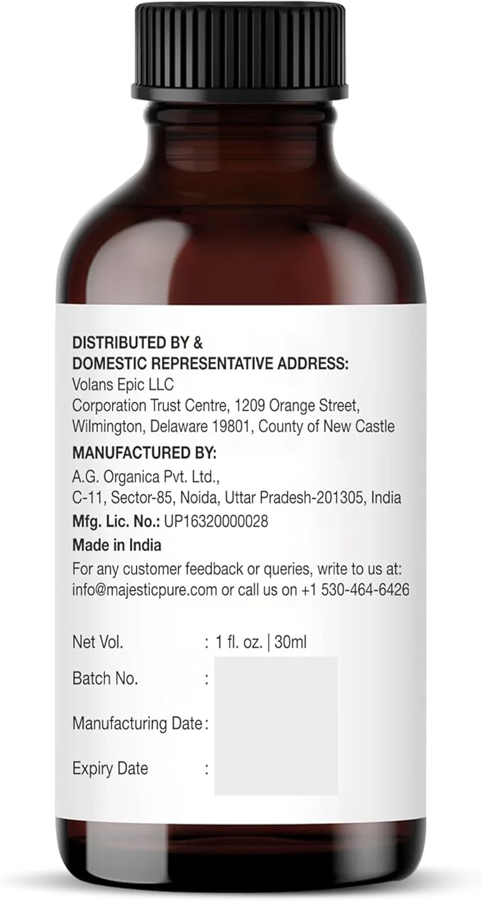 Majestic Pure Essential Oil with Glass Dropper - 100% Pure and Natural - Essential Oils for Diffuser, Aromatherapy, Soap and Candle Making, Geranium Essential Oil, Geranium Oil, 1 Fl Oz