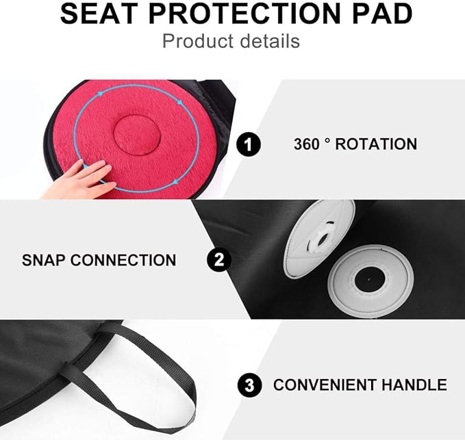 BESPORTBLE 360 Car Swivel Cushion Car Seat Cooling Pad Swivel Car Seat Cushion for Cusion Lumbar Support Doughnut Pillow Elder Seat Cushion Sandwich Fabric Tables and Chairs
