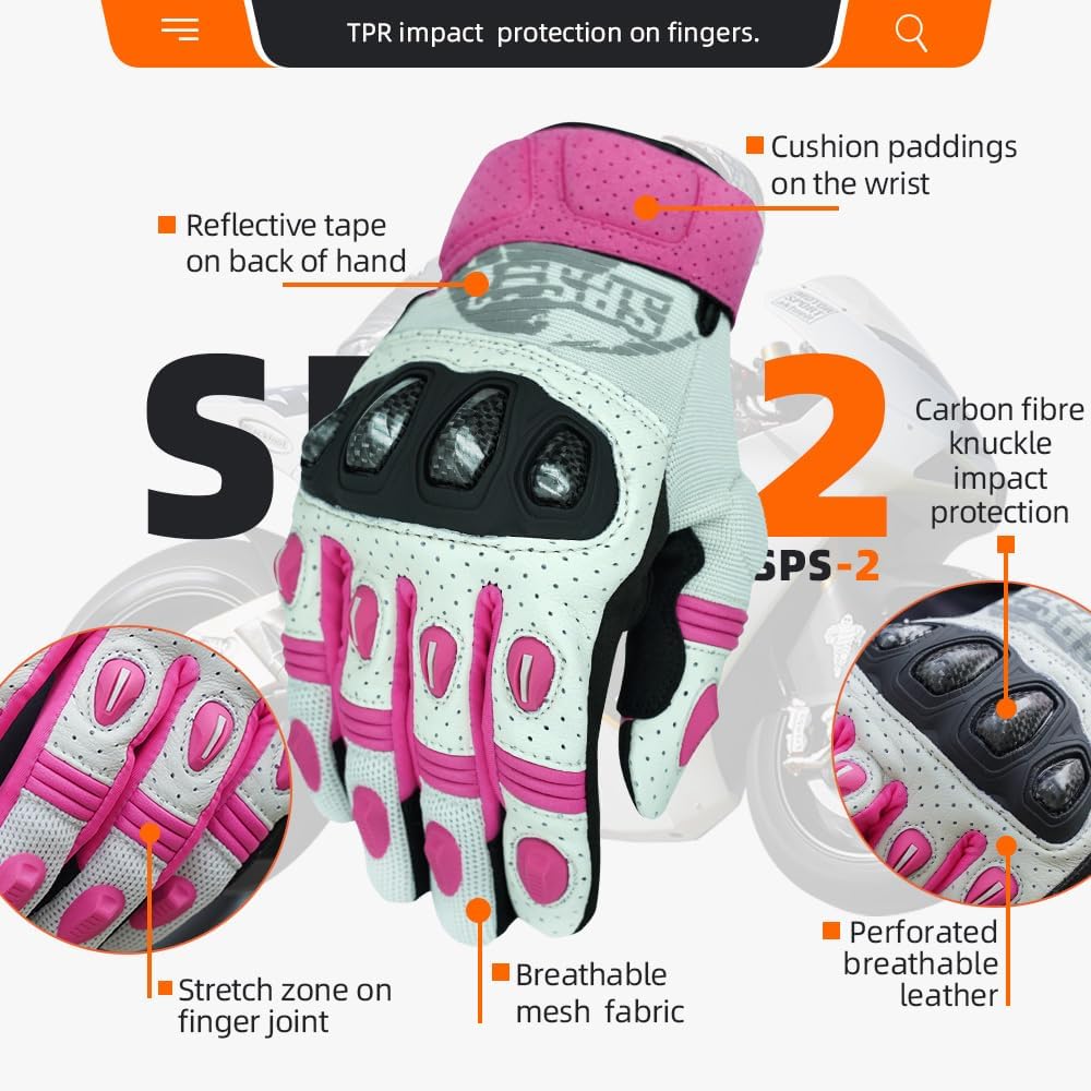 Seibertron SPS Series Touchscreen Motorcycle Motocross BMX ATV MTB Bicycle Cycling Full or Half Finger Gloves Adult and Youth