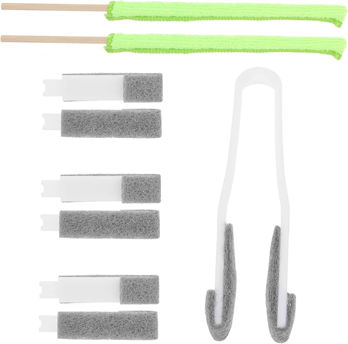 OUNONA 1 Set Compact Blinds Cleaner Duster Portable Brush Tool for Hard to Reach Areas for Blinds and Car Vents Washable Brush Heads and Practical Cleaning