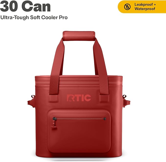 RTIC 30 Can Ultra-Tough Soft Cooler Pro, Insulated, Waterproof, Leak Proof, Portable Floating Bag for Beverage, Drink, Lunch, Outdoor, Beach, Car,Camping, Picnic, Fishing, Boat