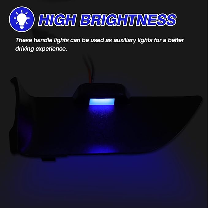 Powerty Compatible with LED Light 2020-2025 2026 Toyota Highlander Accessories Inner Door Handle Bowl Mood Lighting Decorative Interior Lamp 4PCS Blue