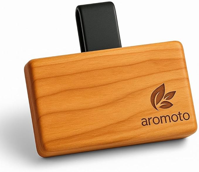Wooden Car Air Freshener – Premium Natural Scents for Every Drive – Car Odor Eliminator (Jasmine)