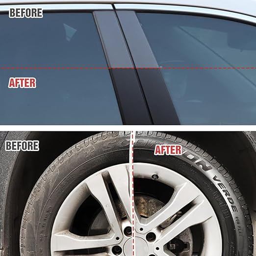 Plastics Parts Crystal Coating, 2025 Upgraded Leather Plastic Polishing Renovation Coating Agent, Car Trim Restorer with Sponge, Crystal Coating for Cars Interior or Exterior (2)