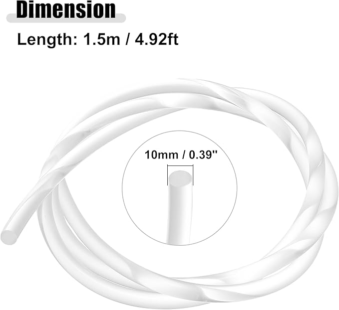 ACROPIX 1.5m 4.92ft 10mm 0.39" Transparent Universal PMMA Optic Fiber Side Glow Cable Fiber Optic Cable for Car - Pack of 1