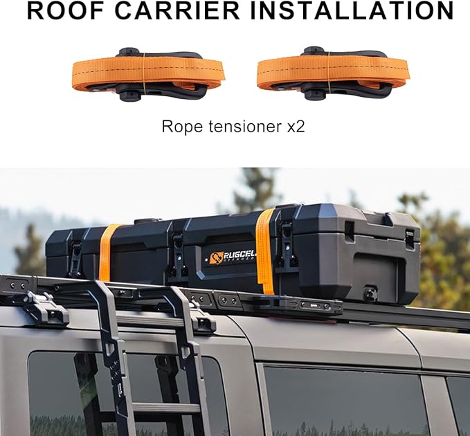 RUGCEL 58L Waterproof Dry Box - Heavy-Duty Overland & Off-Road Storage Case for Car Camping Equipment, Roof Gear & Vehicle Luggage,41in*17in*8.5in