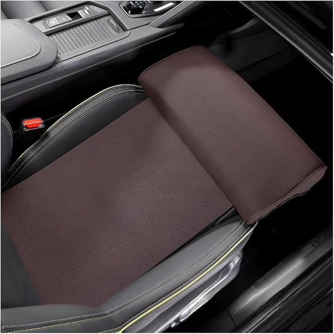 HZEL Car Seat Extender Leg Support Cushion, Lengthen Memory Foam Vehicle Front Seat Leg Support Extension Pad for Driving, Comfortable Automobile Extended Thigh Pillow, Universal Fit (Coffee)