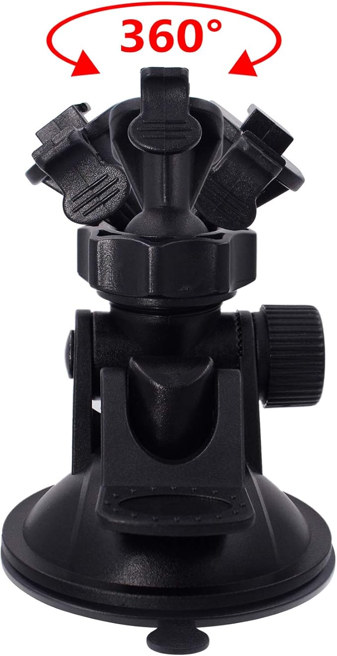 Dash Cam Suction Mount - Windshield & Dashboard Suction Cup Mount Holder/w Various Joints for Yi/Rove/Rexing/Falcon/Old Shark/VANTRUE/KDLINKS/WheelWitness/...(On-Dash Cameras Suitable)