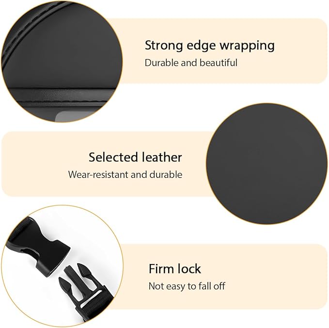 Car Backseat Organizer, 4 Storage Pockets Vehicle Back Seat Protector Kick Mat with Touch Screen Tablet Holder, Automotive Travel Storage Accessories, Universal for Truck SUV RV
