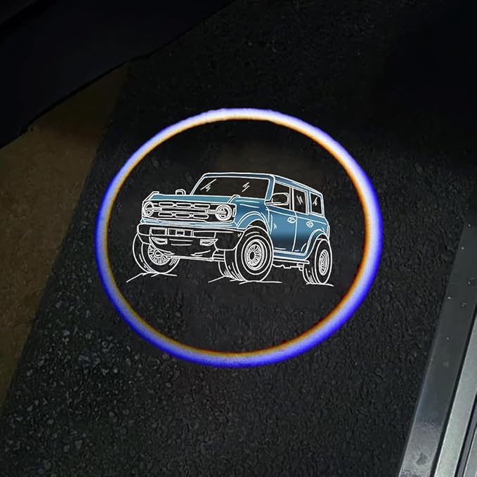 2Packs Car Door Lights Car Door Shadow Lights Projector Welcome Courtesy Lights (b-car-area51)