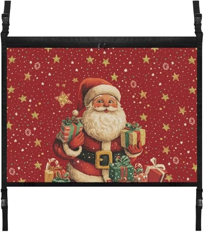 Santa Claus Star Car Roof Storage Bag Hanging Car Storage Bag All Car Storage Organizers Large Capacity Can Hold Mobile Phone, Wallet