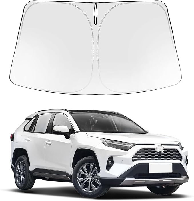 for 2019-2026 Toyota RAV4 - Premium Sunshade for Ultimate Heat & UV Protection, Foldable Front Windshield Sun Shade for SUV Crossover, TRD Off-Road, LE XLE XSE Hybrid Adventure Accessories