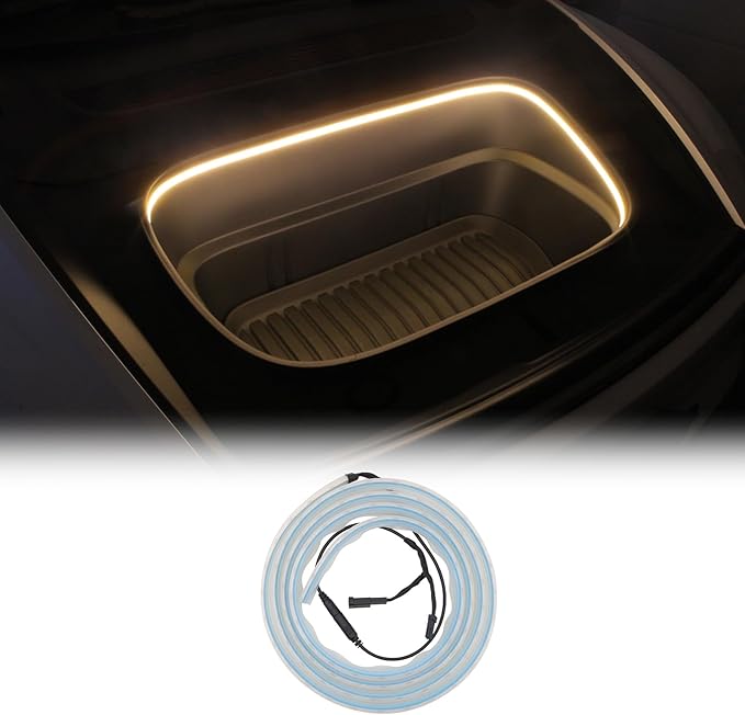 Frunk LED Light Strip for Tesla Model Y Juniper 2020-2026,Tesla Front Trunk Flexible Silicone Waterproof Interior Lighting Bar Accessories Intelligent Ambient Lights