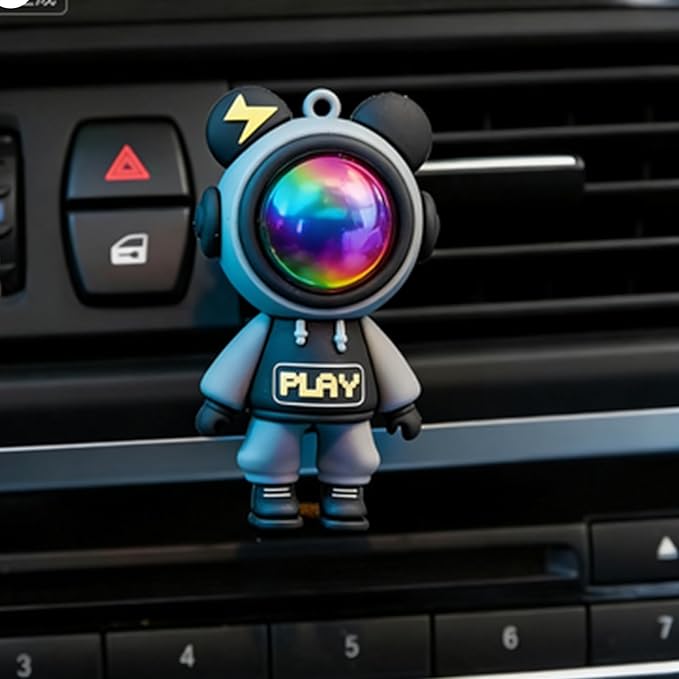 Car Air Freshener,Astronaut Vent Clip,Car Odor Eliminator,Car Air Freshener Clips (Black)