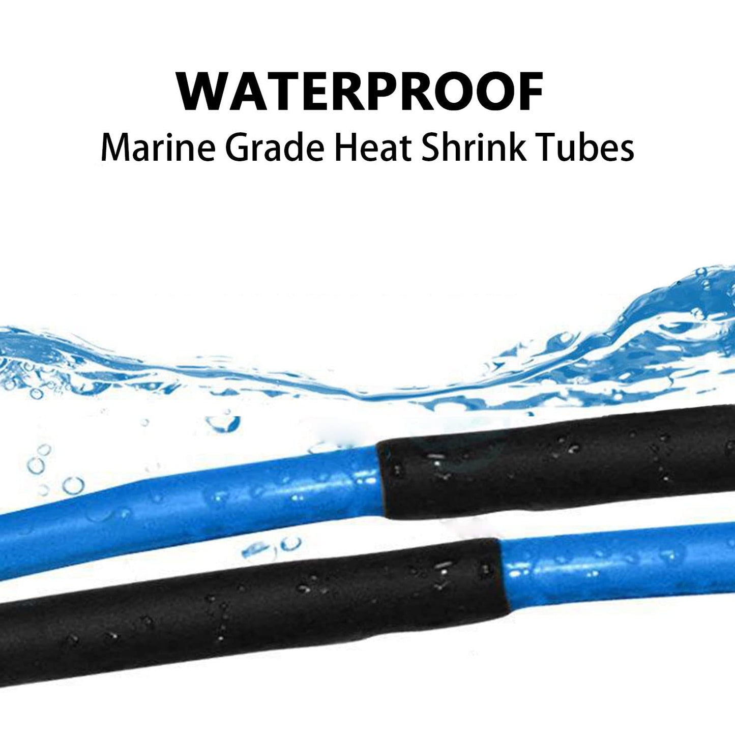 3:1 Ratio Heat Shrink Tubing Roll Adhesive Lined Industrial Marine Grade Dual Wall Heat Shrink Tube Waterproof and Sealed Black (1 inch(25.4 mm), 10 Feet)