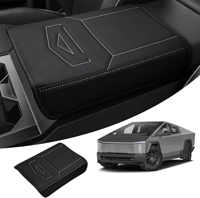 FIILINES Center Console Cover for Tesla Cybertruck 2023-2026, Armrest Cover Pad Cushion Protector Accessories Armrest Cover Anti-Scratch