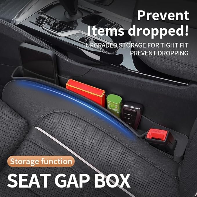 Car Seat Gap Filler, Seat Gap Organizer with Phone Holder, Car Seat Accessories, Car Organizer Fit Car SUV Truck, 2PCS Seat Gap Filler and 1 Pack Car Purse Hook