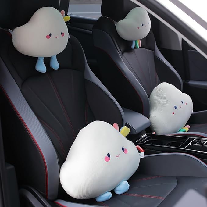 Cloud Shaped Car Headrest Pillow Neck Rest Driver Seat Cushion 1 PCS- Neck Pillow