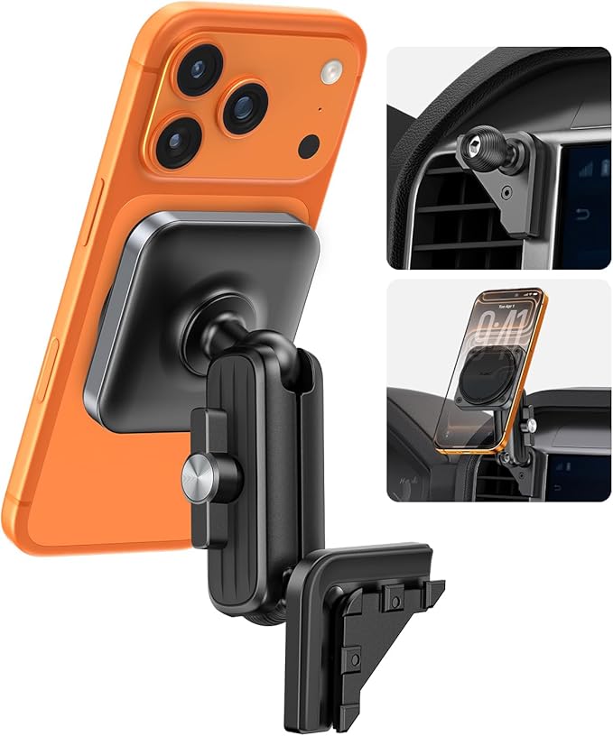 APPS2Car Magnetic Car Mount for Ford F-150 2021-2026 Air Vent Phone Mount, MagSafe Strong Magnet Holder, Metal Socket Arm - No Shake, No Block Airflow, No View Drop