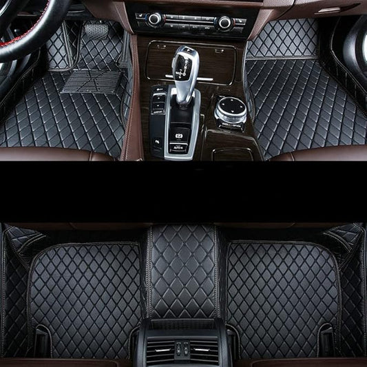 Car Floor Mats Automotive Floor Mats Vehicle Specific All Weather Protection Custom Compatible with Most of 98% Cars SUVs (Black)