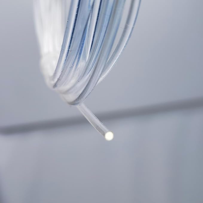 1Pcs PMMA Side-Light Optical Fiber Cable 2mm(0.08in) *3.5M(11.48ft) for LED Light Guide in Home, Hotel