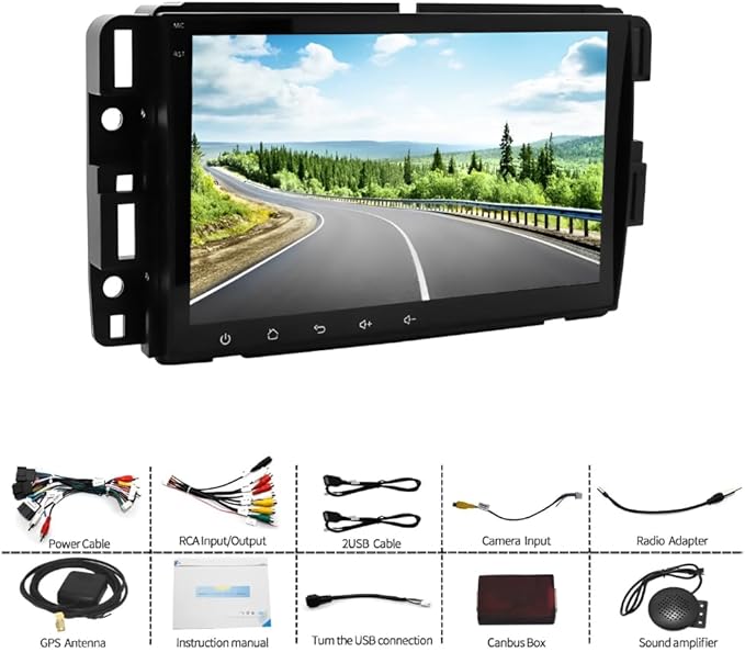 Android 14 Double Din Car Stereo Upgrade Radio for Chevy Express Van 2008-2019,8" Touchscreen Wireless Carplay Android Auto GPS WiFi Bluetooth RDS DSP SWC Mirrorlink