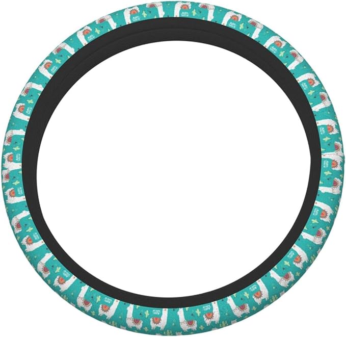 Llama Universal 15 Inch Steering Wheel Covers Non Slip Neoprene Car Wrap Cover For Adults