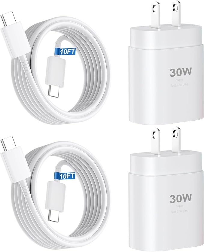 iPhone 17 16 15 Charger Fast Charging,30W USB C Charger Type C Charger Phone Chargers iPhone&10 Ft Long USB C to C Cable Fast Charging Cord for iPhone 17 Air/17 Pro/17 Pro Max/16 15 Pro Max Plus,iPad