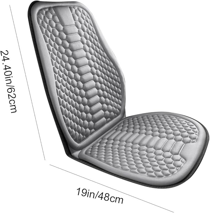 Car Seat Cushion Front Seat, Breathable Lumbar Support Car Seat Cushion for Long Sitting, Non-Slip Car Seat Pad (Gray)