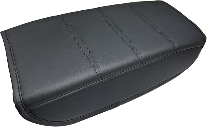 Center Console Pad Armrest Box Cover for Honda 2025 2024 2023 CRV LX EX EXL Sport Hybrid Sport Touring,Black Leather Protector Accessories for CR-V 2023 2024（Black line）