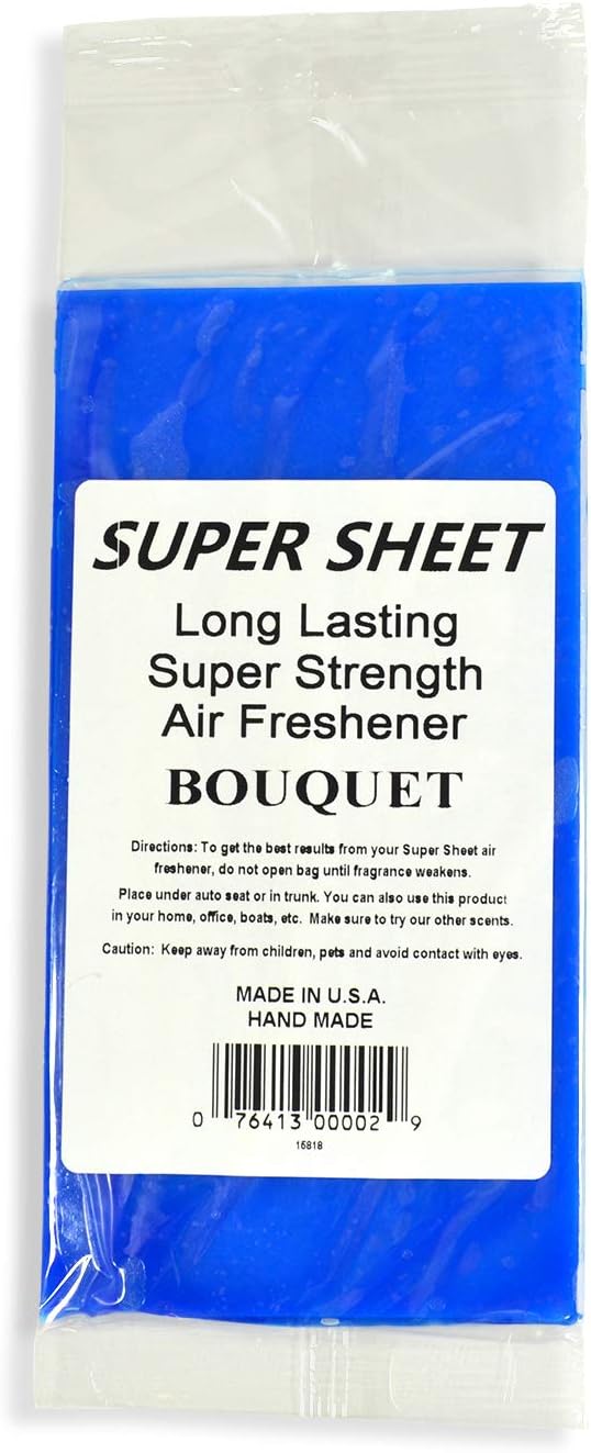 Jenray Super Sheet Small (7.5"x3.75") Under Seat Car Air Freshener (Bouquet)