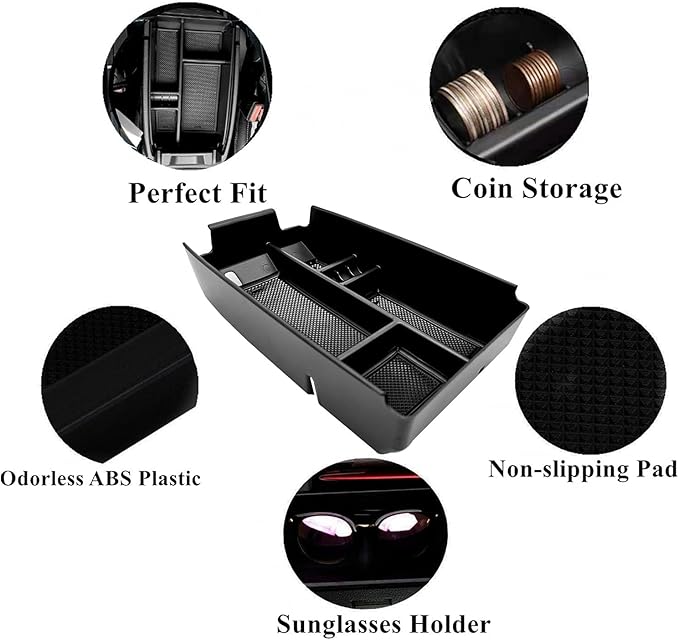 Center Console Organizer Interior Storage Box Fits for Ford Escape 2020 2021 2022 2023 2024 2025 and 2021 2022 2023 2024 2025 Bronco Sport Accessories