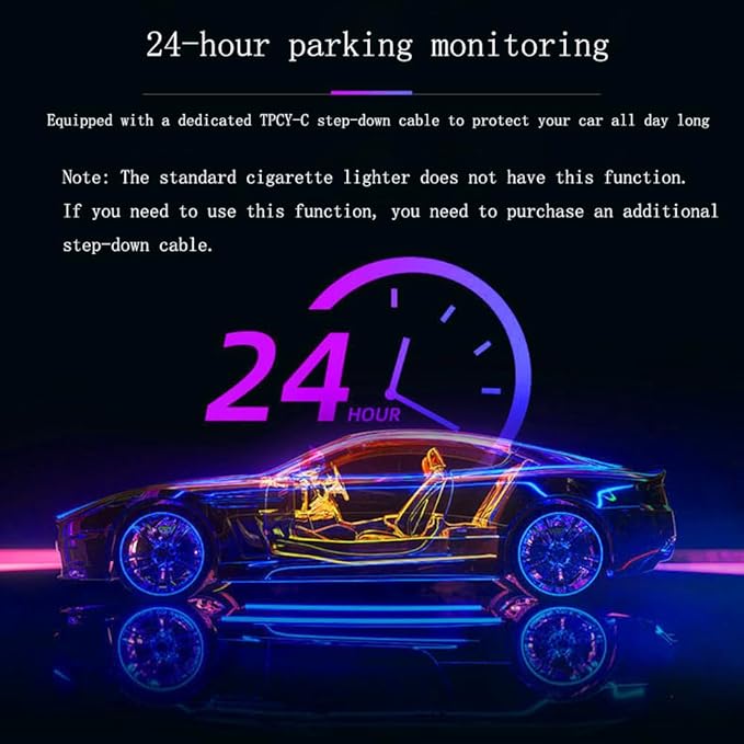 Dash Cam 4 Channel HD Front and Rear Inside Left Right Car Camera Dashcam Voice Control Wide Angle Night Vision, 24H Parking Mode (Only)