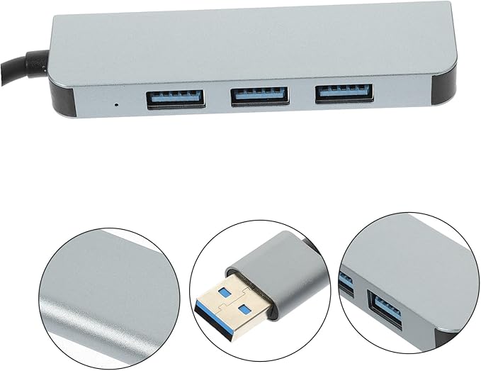 BESPORTBLE USB Hub USB Port Expander for Laptop High-Speed Data Transfer for Keyboard Charger Mouse Webcam Plug and Play Compact Design