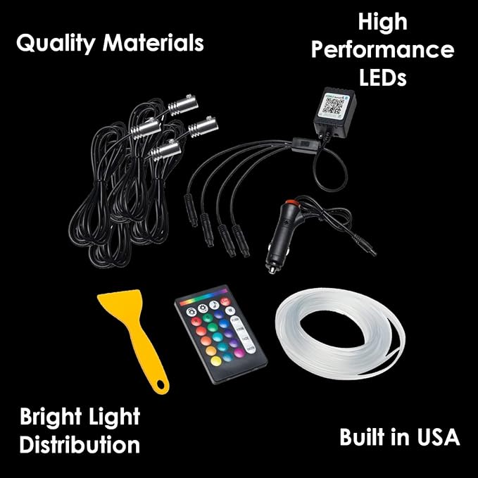 Oracle Lighting 4233-333-4: Fiber Optic Led Interior Kit - Colorshift (4Pcs)